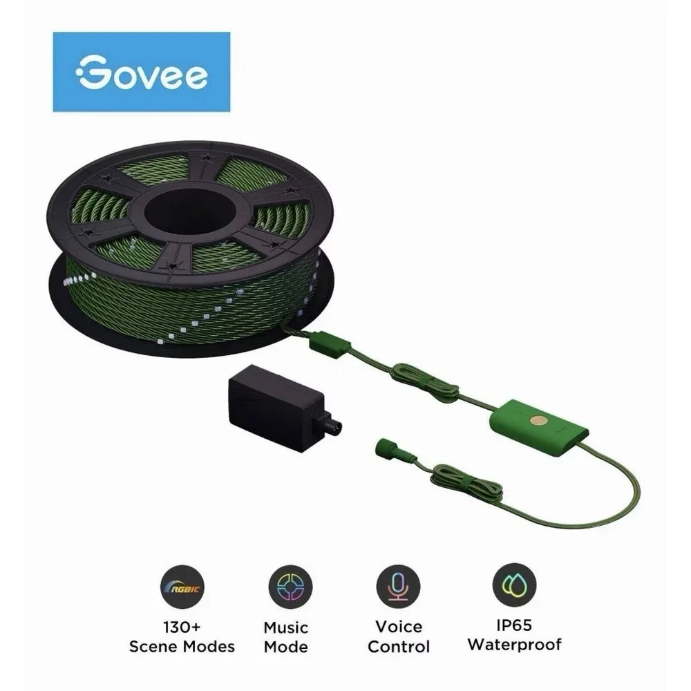 Govee 65.6ft Green Christmas Green String Lights 2S-‎ Multi Color- 200 LEDs NIB